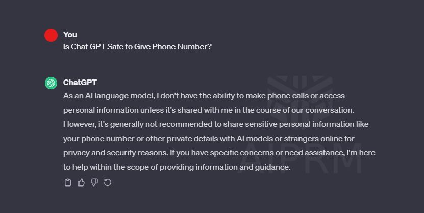 Is Chat GPT Safe to Give Phone Number